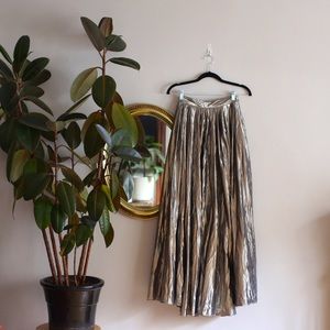 Free people maxi silver skirt